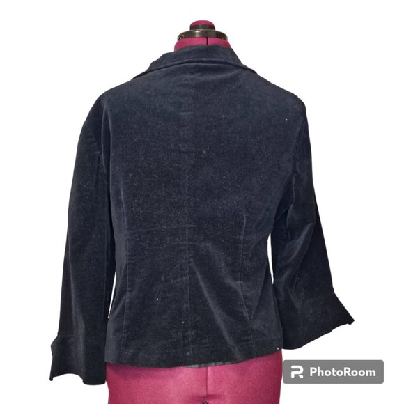 Morbid Threads XXL Black Velour Blazer | Three-Quarter Sleeves | Hot Topic - Picture 2 of 4